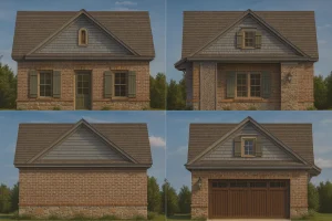 Modern Suburban Garage Plan and Blueprint for House Design