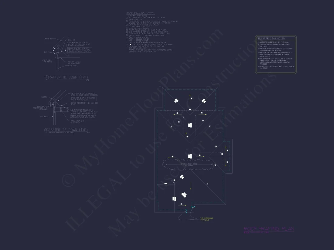 Compact House Garage Plan with CAD Blueprint Designs
