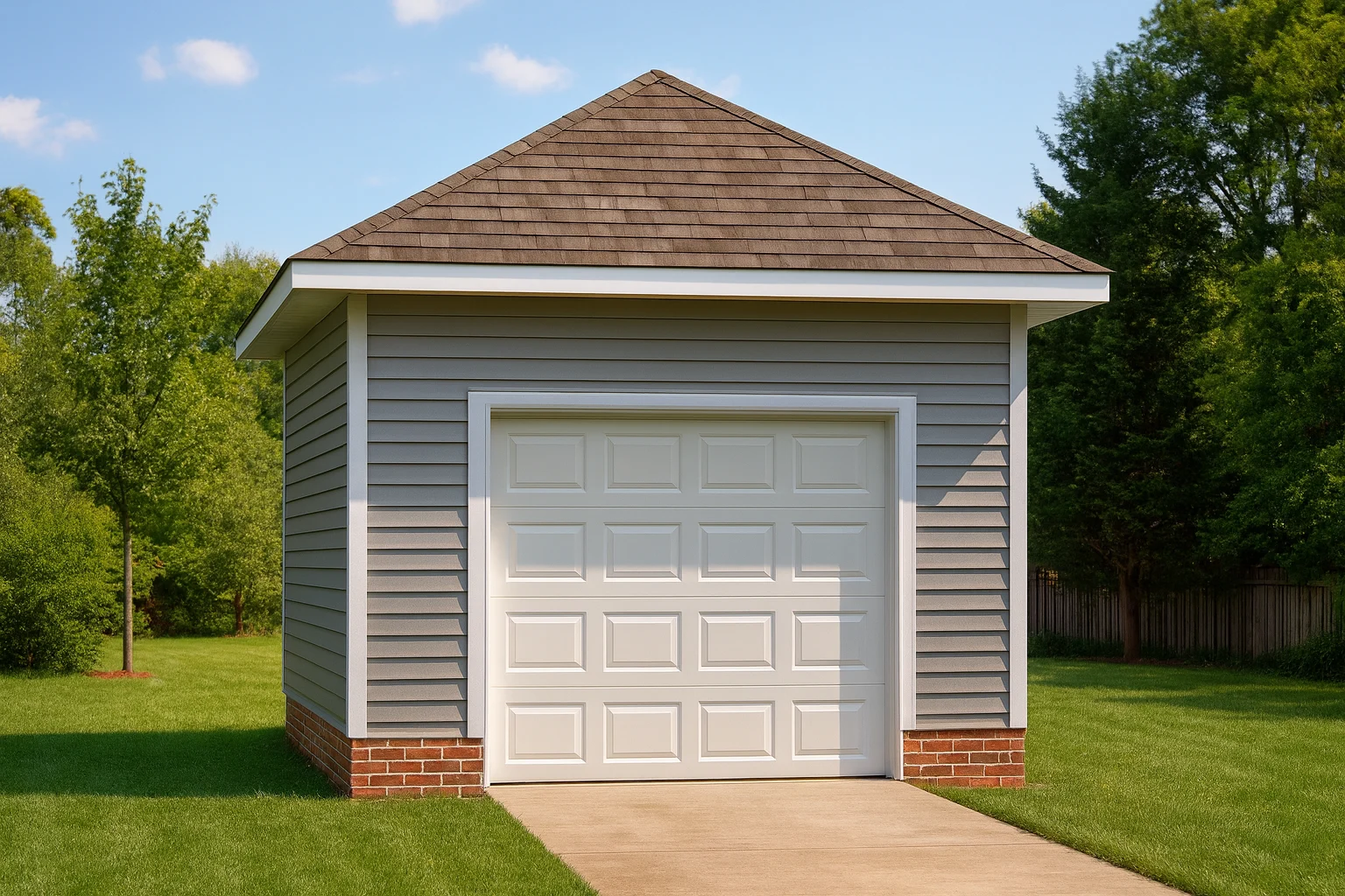 1-Bed, 1-Bath, 320 SF Traditional Detached Garage Plan