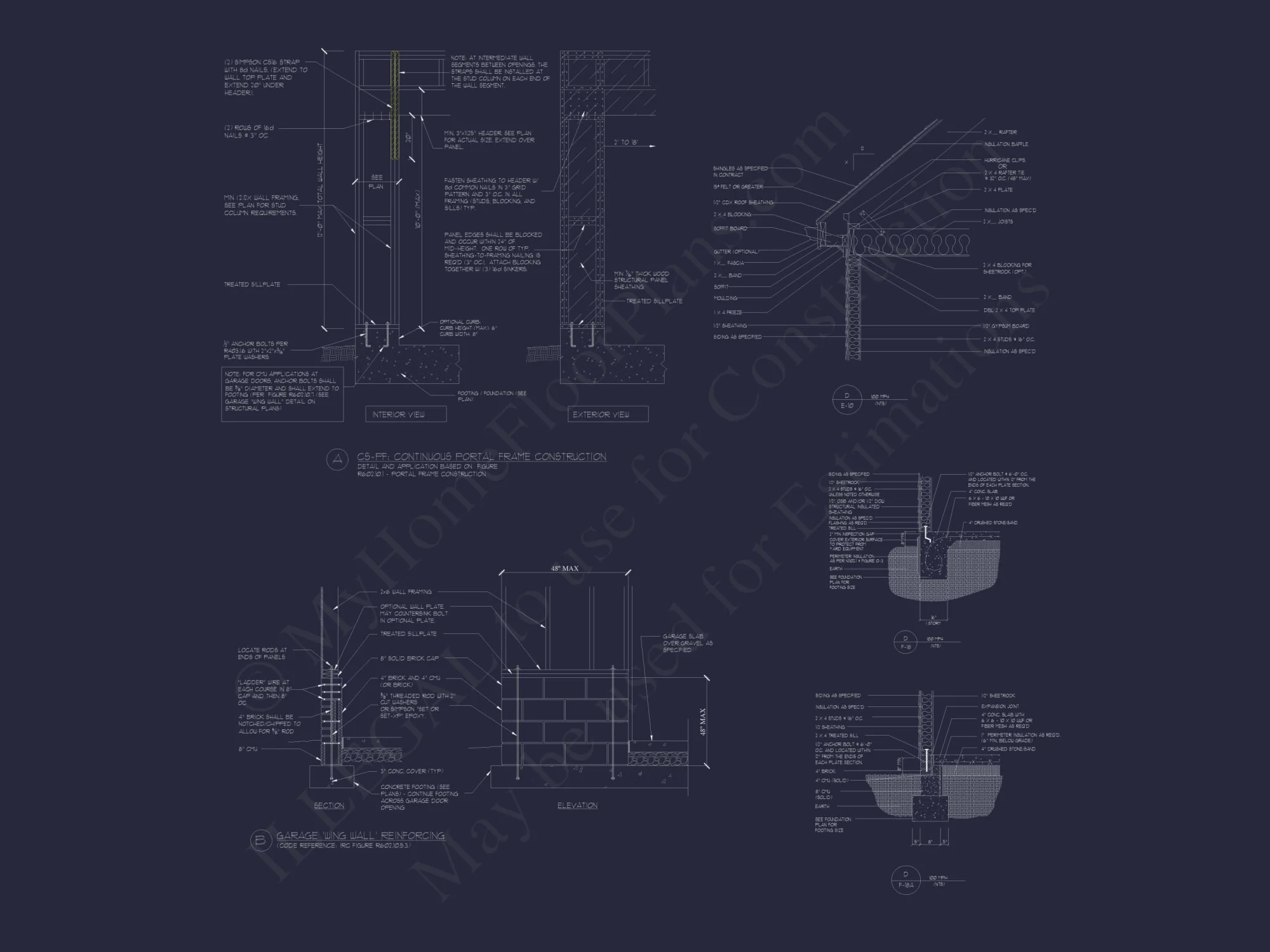 Compact Garage and Workshop house Plan with Blueprint Designs