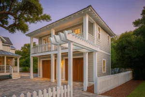 Compact 2-Story House Plan with Garage + Living Quarters