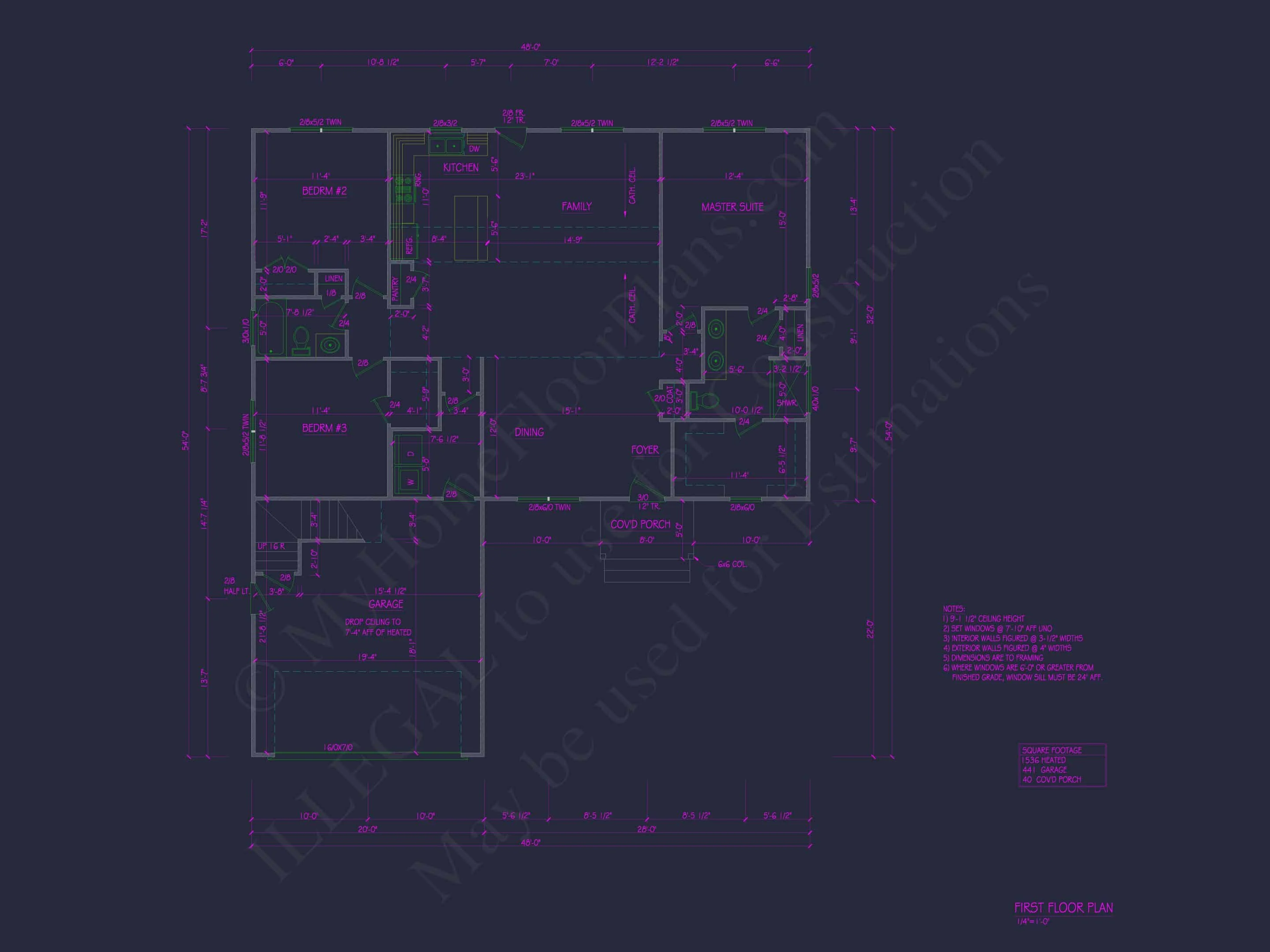 20-2076 HOUSE PLAN -Modern Farmhouse Home Plan - 3-Bed, 2-Bath, 1,750 SF 7 3-Bed, 2-Bath, 1536 SF Craftsman Ranch Home Plan