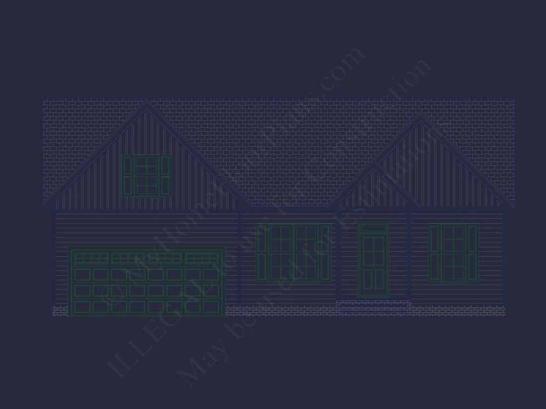3-Bed, 2-Bath, 1536 SF Craftsman Ranch Home Plan