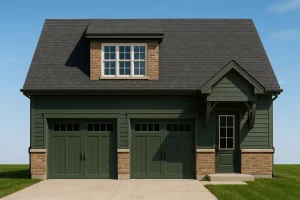 Bedroom Garage House Plan with Floor Plan and CAD Designs