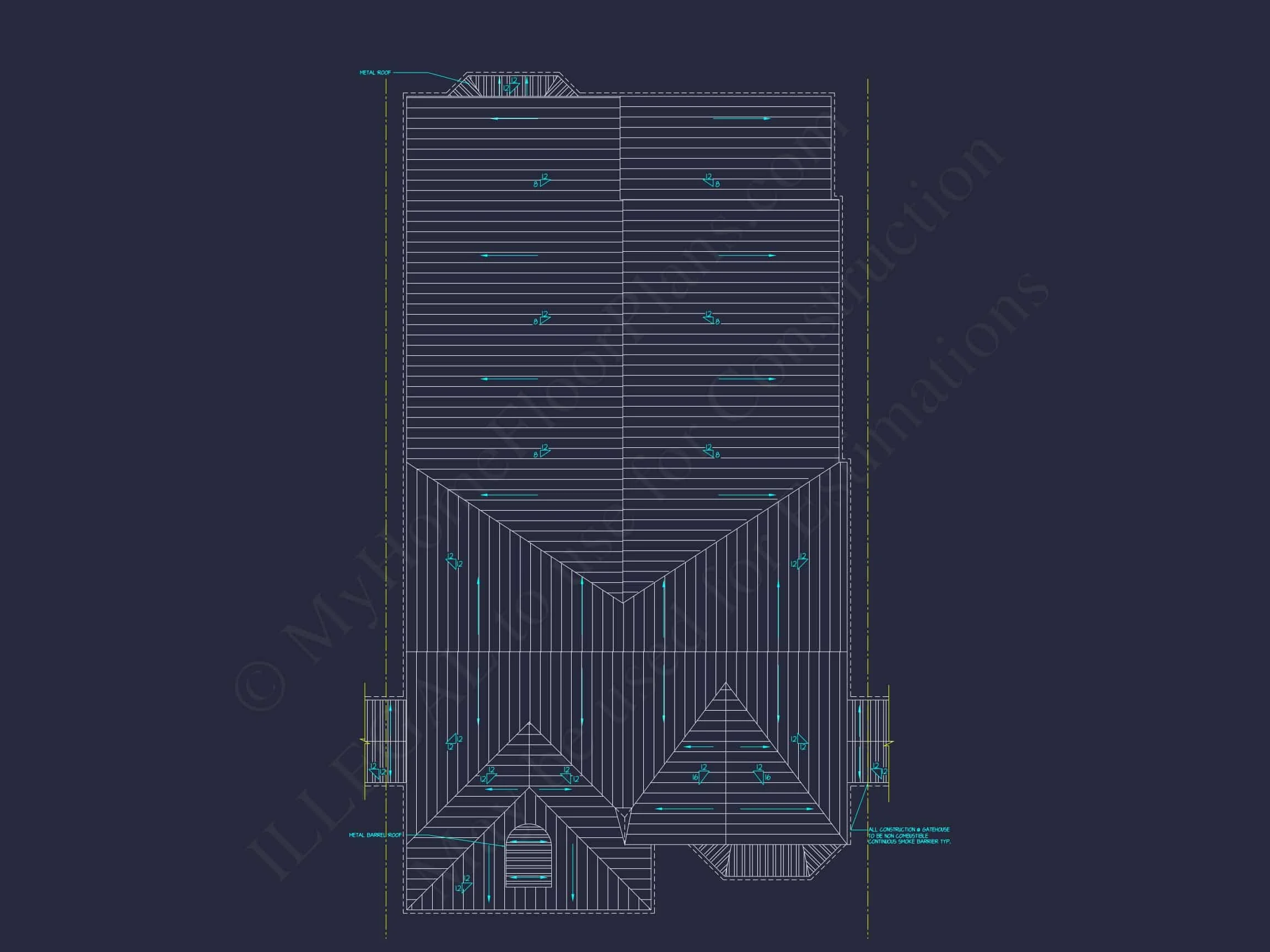 8-1777 HOUSE PLAN - Elegant 2-Story French Country House Plan with Vaulted Ceilings & CAD Blueprints 16 8-1777 HOUSE PLAN - Elegant 2-Story French Country House Plan with Vaulted Ceilings & CAD Blueprints - Image 16