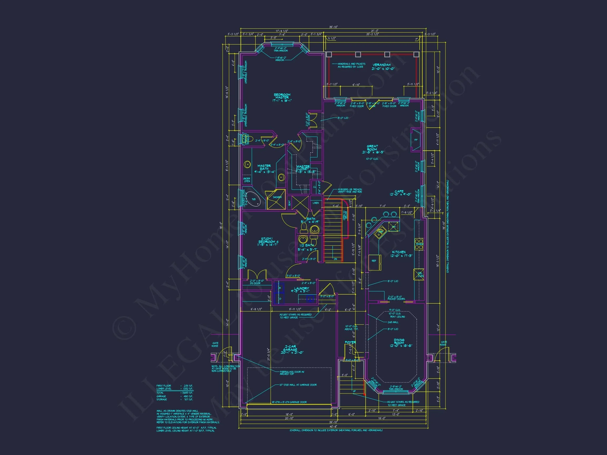 8-1777 HOUSE PLAN - Elegant 2-Story French Country House Plan with Vaulted Ceilings & CAD Blueprints 11 8-1777 HOUSE PLAN - Elegant 2-Story French Country House Plan with Vaulted Ceilings & CAD Blueprints - Image 11