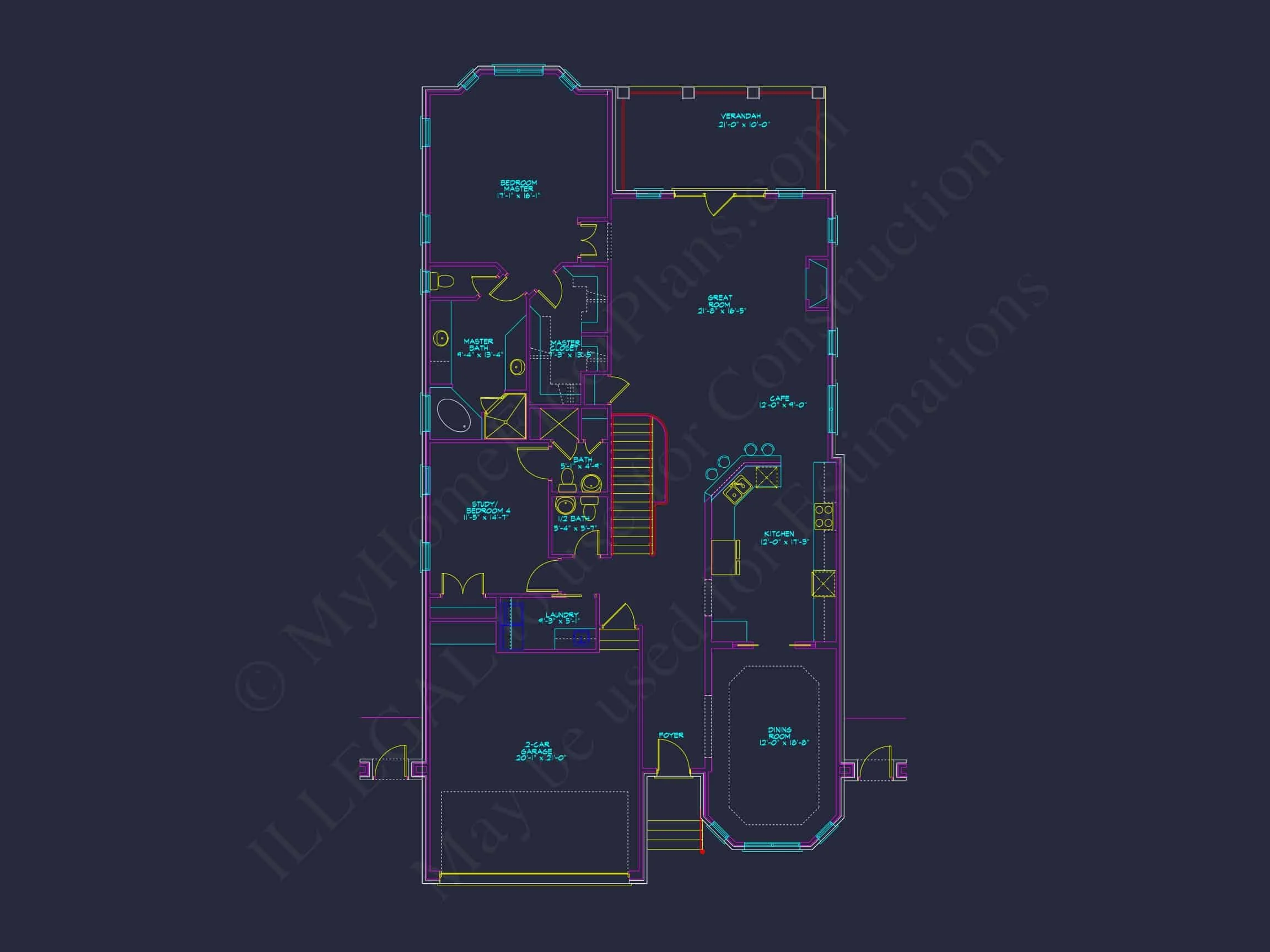 8-1777 HOUSE PLAN - Elegant 2-Story French Country House Plan with Vaulted Ceilings & CAD Blueprints 7 8-1777 HOUSE PLAN - Elegant 2-Story French Country House Plan with Vaulted Ceilings & CAD Blueprints - Image 7