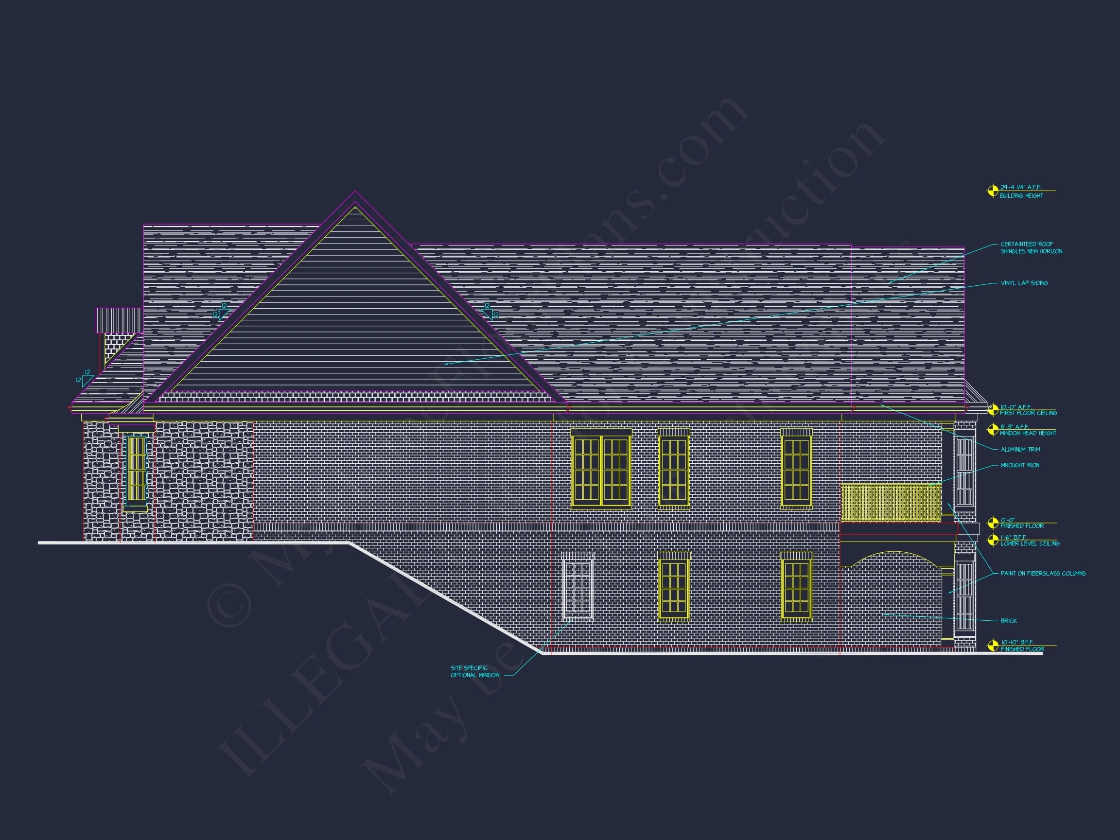 8-1777 HOUSE PLAN - Elegant 2-Story French Country House Plan with Vaulted Ceilings & CAD Blueprints 4 8-1777 HOUSE PLAN - Elegant 2-Story French Country House Plan with Vaulted Ceilings & CAD Blueprints - Image 4