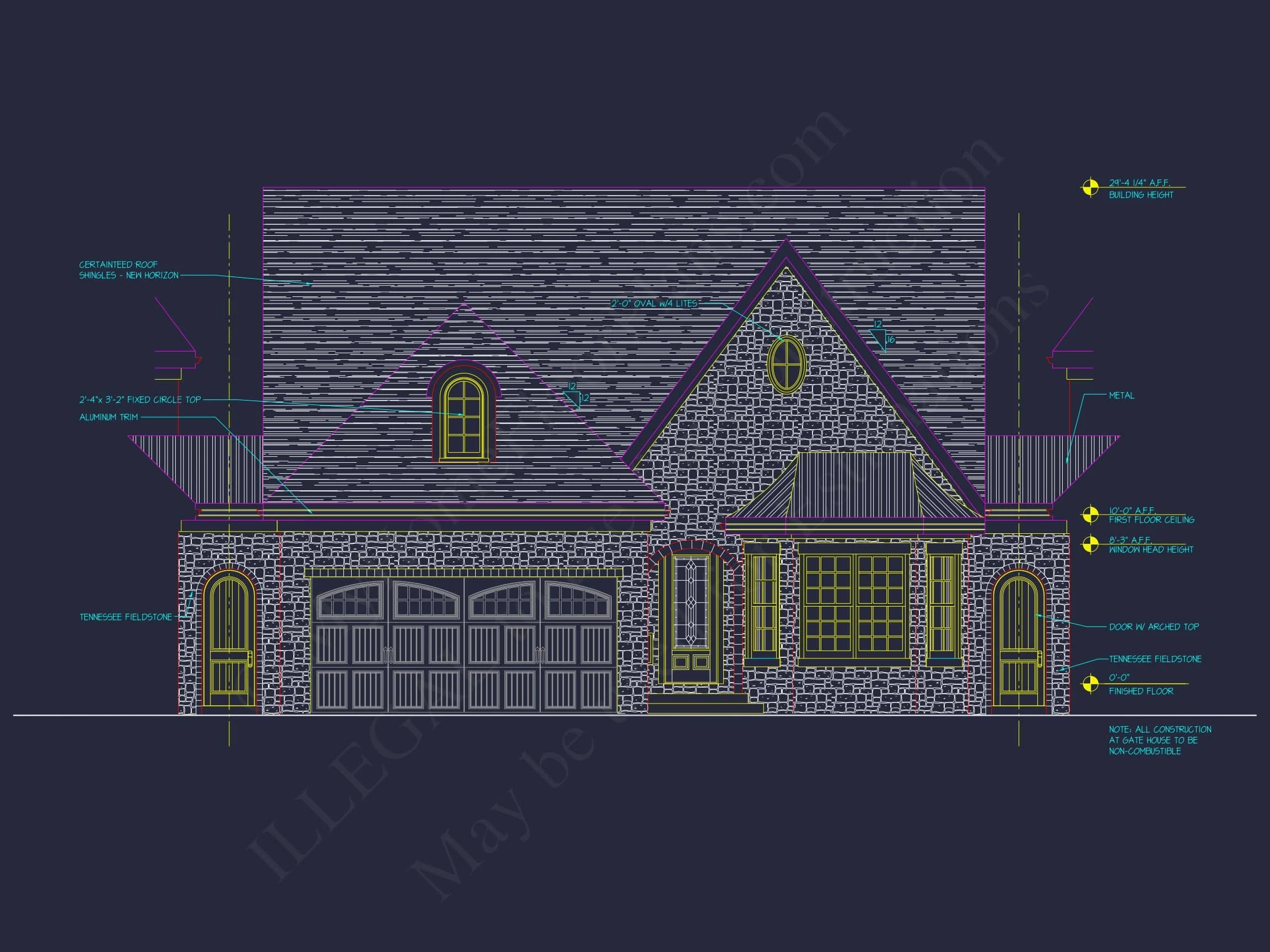 8-1777 HOUSE PLAN - Elegant 2-Story French Country House Plan with Vaulted Ceilings & CAD Blueprints 5 8-1777 HOUSE PLAN - Elegant 2-Story French Country House Plan with Vaulted Ceilings & CAD Blueprints - Image 5