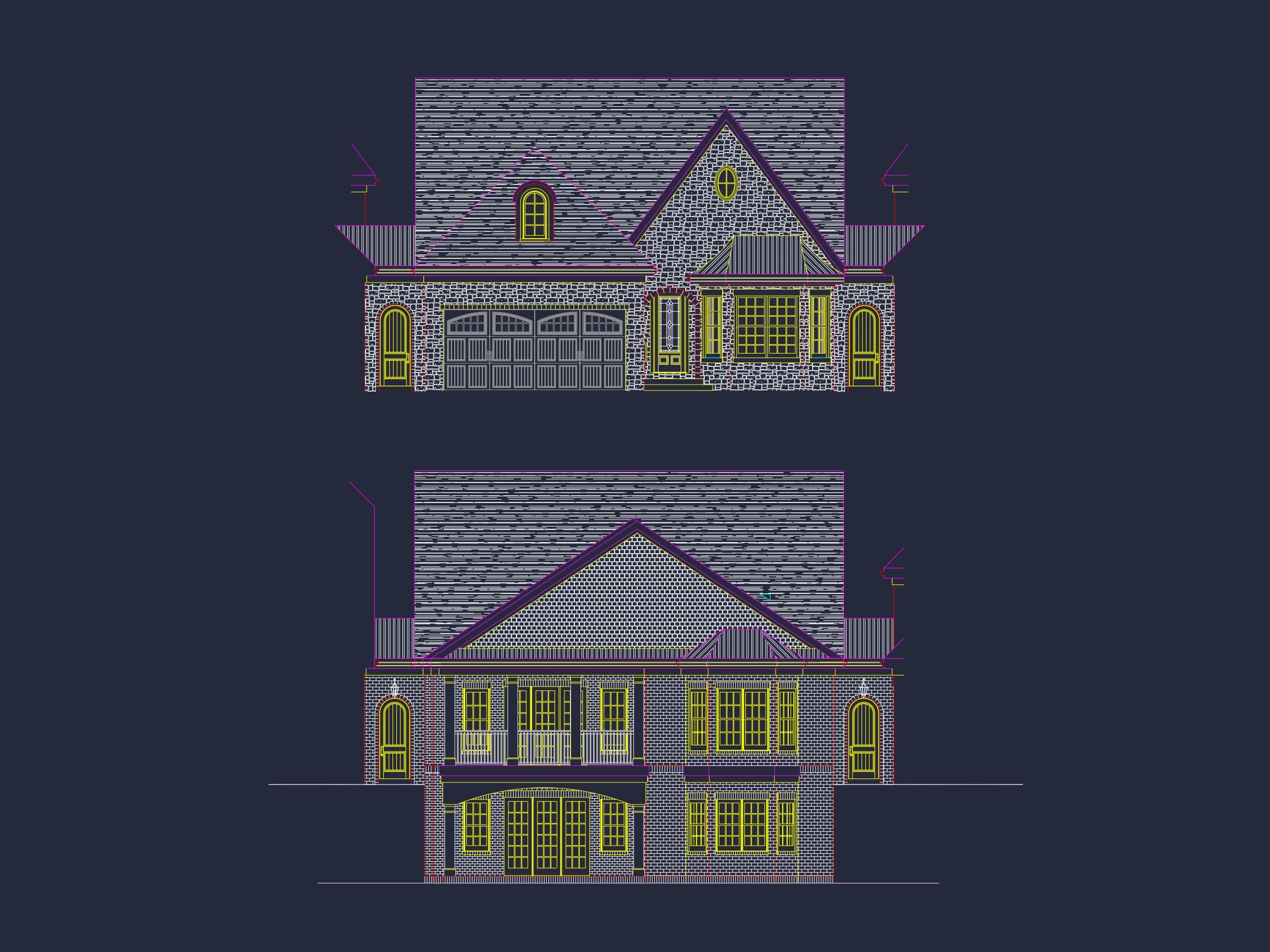 8-1777 HOUSE PLAN - Elegant 2-Story French Country House Plan with Vaulted Ceilings & CAD Blueprints 2 8-1777 HOUSE PLAN - Elegant 2-Story French Country House Plan with Vaulted Ceilings & CAD Blueprints - Image 2