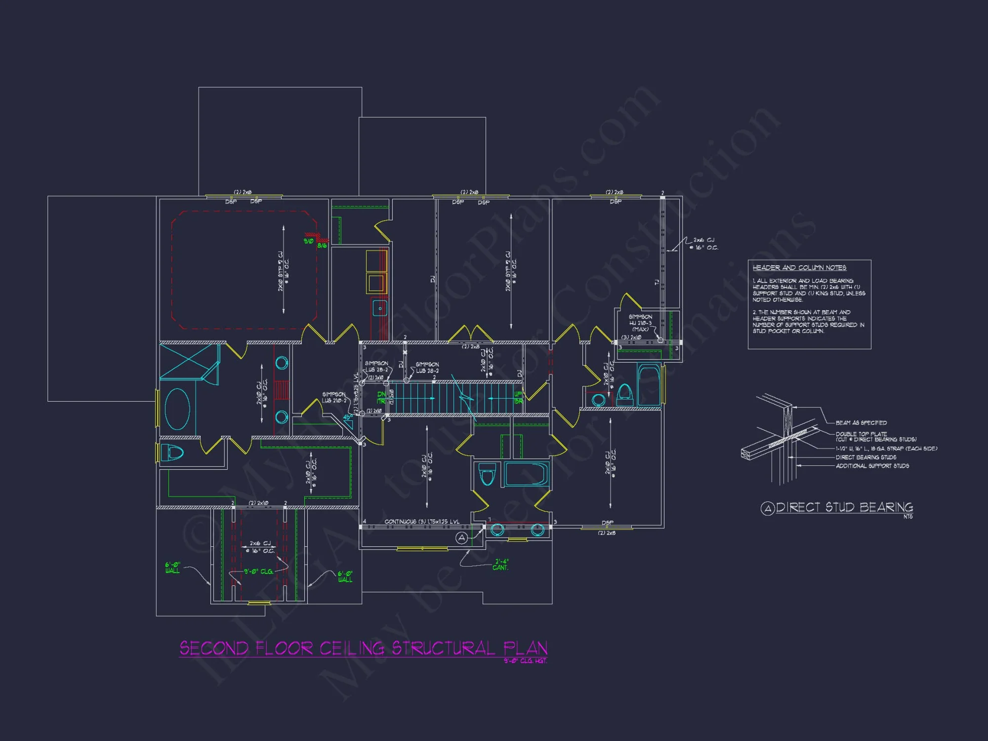 Spacious 2-Story Home Plan with CAD Designs and Blueprints