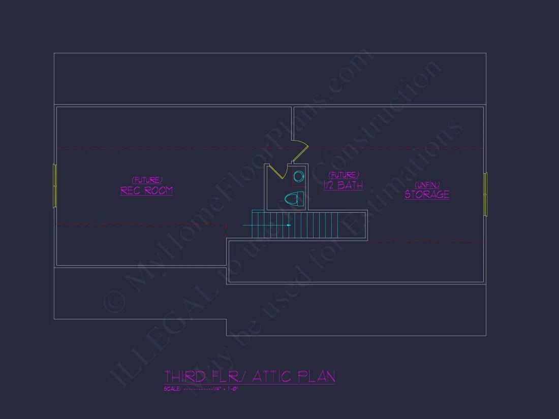 Spacious 2-Story Home Plan with CAD Designs and Blueprints