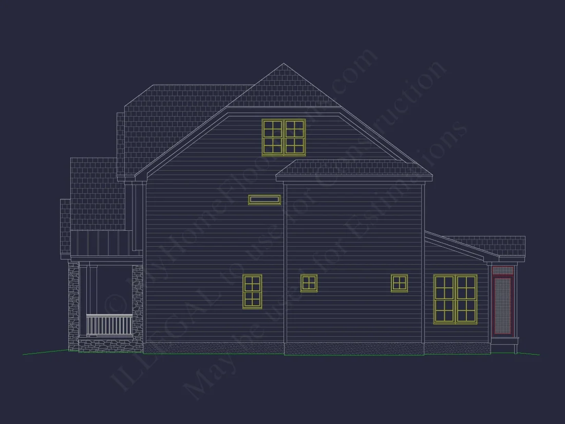 Spacious 2-Story Home Plan with CAD Designs and Blueprints
