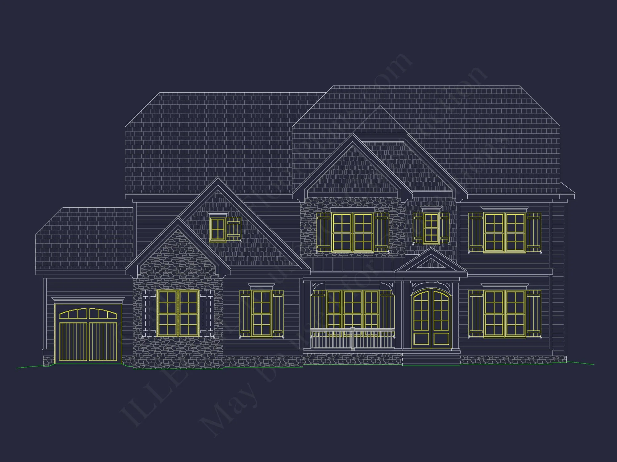 Spacious 2-Story Home Plan with CAD Designs and Blueprints