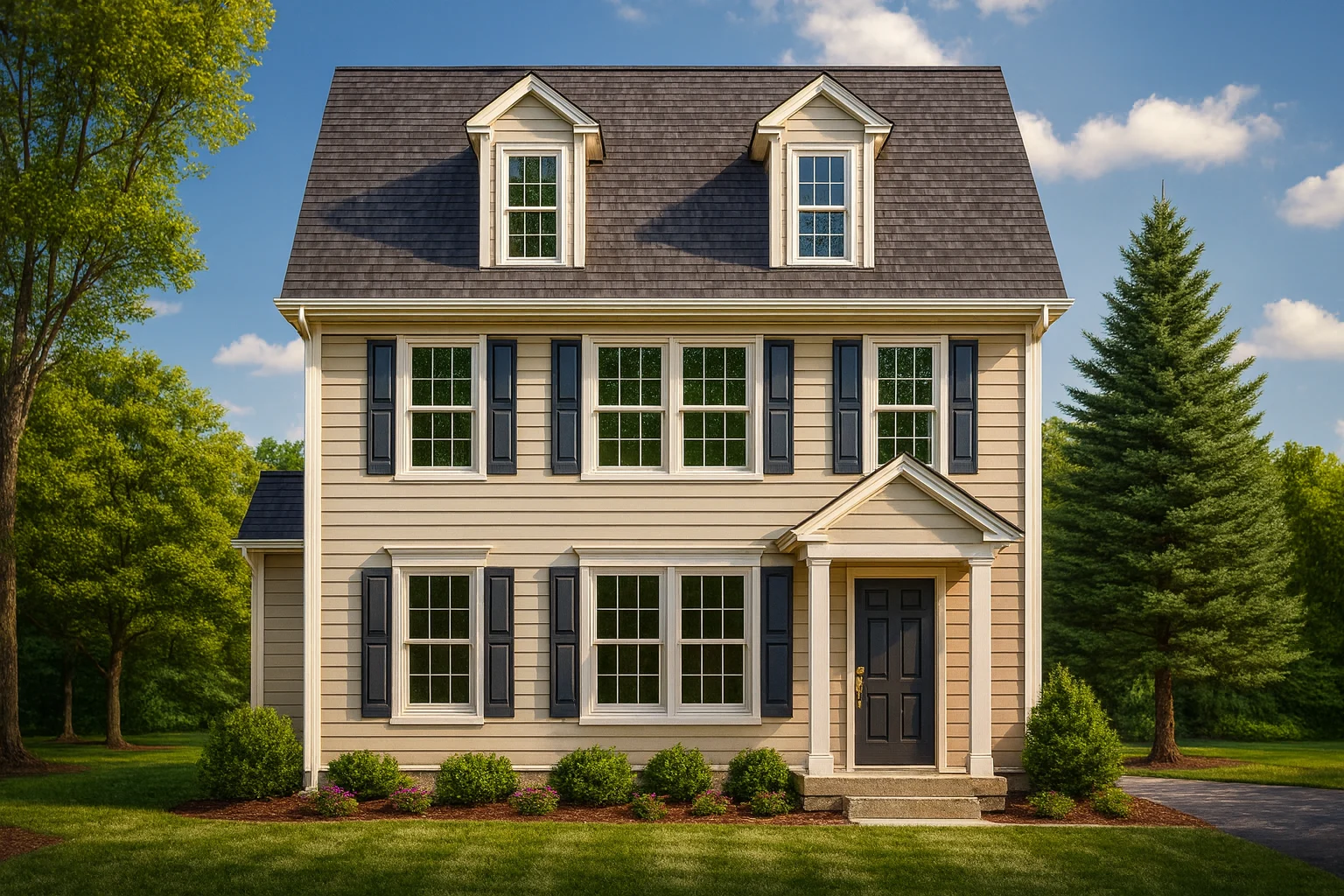 2-Story 3-Bedroom Home Plan with Classic Charm & Patio Access