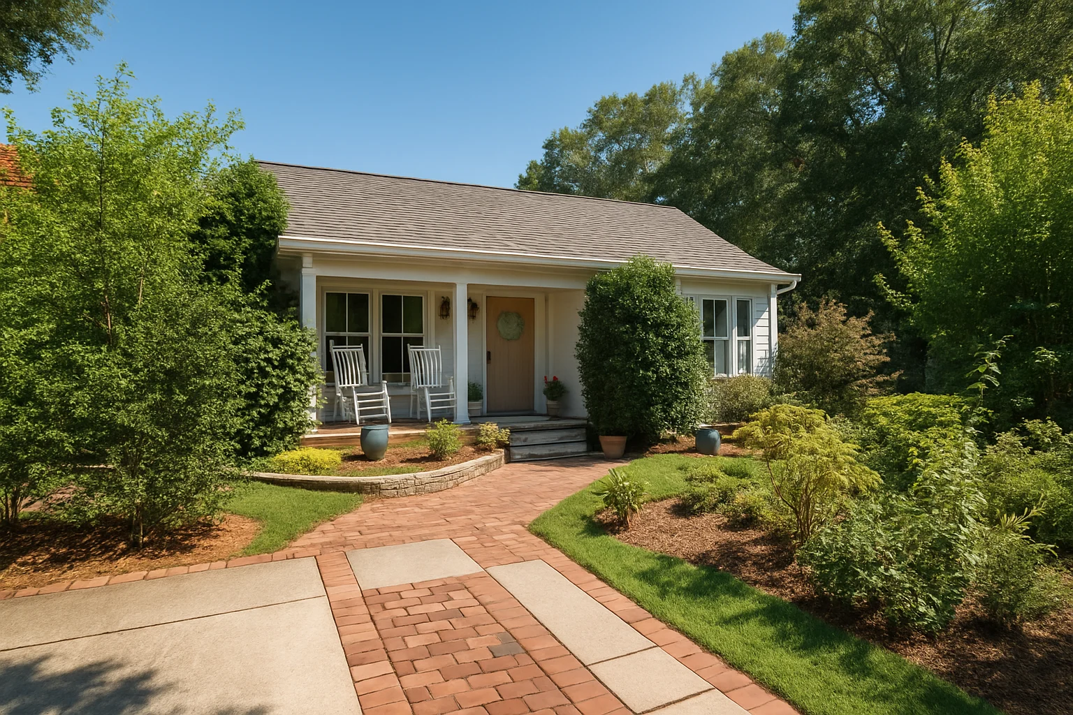 Spacious 3-Bedroom Single-Story House Plan with Detached Garage