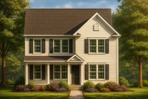 Traditional 2-Story Home Plan with CAD Blueprints (1,379 Sq Ft)