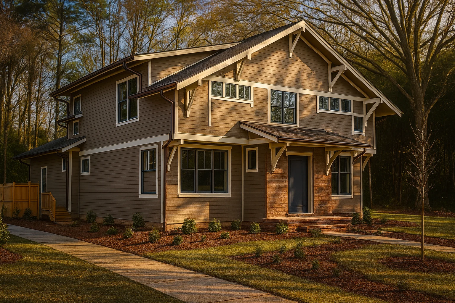 Stylish 2-Story Craftsman House Plan with CAD Blueprints