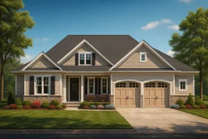 Craftsman Home Floor Plan with CAD Designs and Blueprints