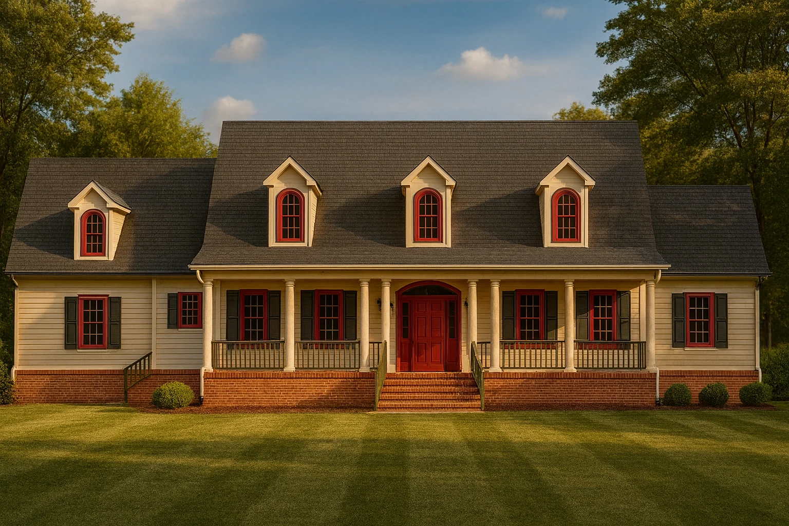 Classic Colonial 2-Story House Plan with 2,106 SF, 4 Bed