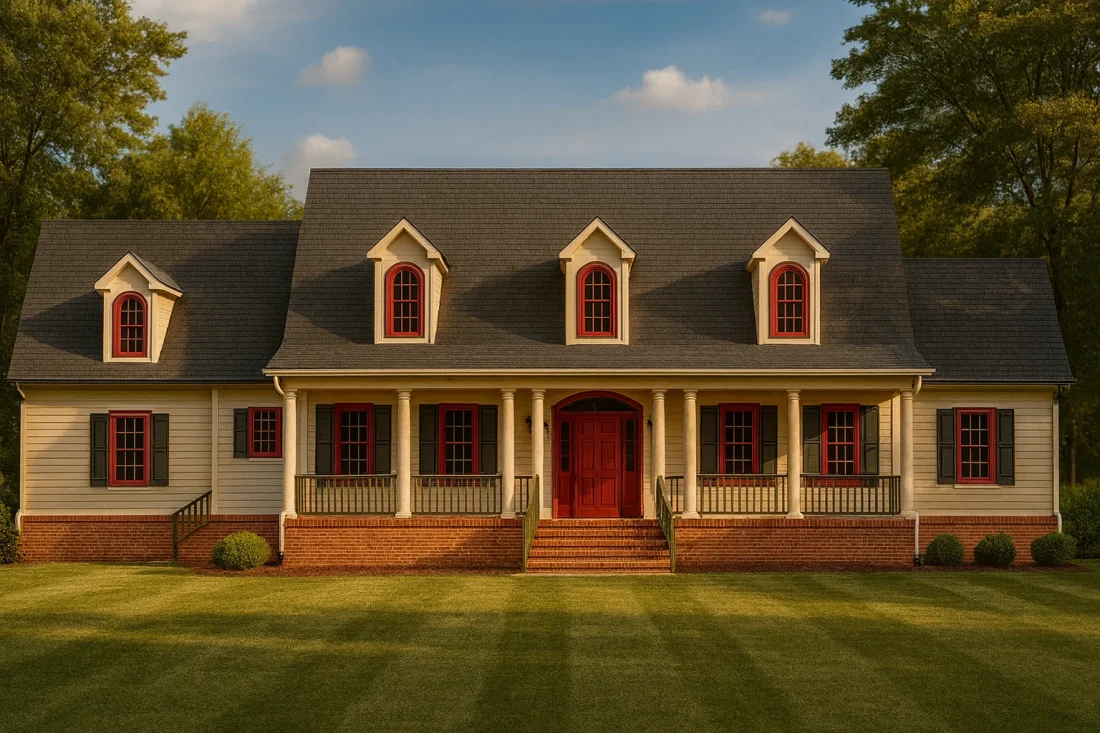 Classic Colonial 2-Story House Plan with 2,106 SF, 4 Bed