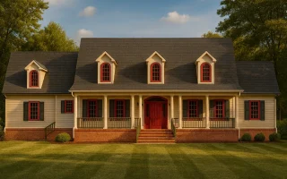 Plan  8-1350 - The Ward Manor |  Classic Colonial - 4-Bed, 2,106 SF