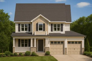 Beautiful 2-story house plan featuring 3 bedrooms, 3 baths, 2,212 heated sq. ft.