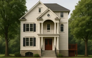 Plan  8-1460 - NeoLuxe Retreat |  Colonial Revival - 4-Bed, 3.5-Bath, 2,850 SF