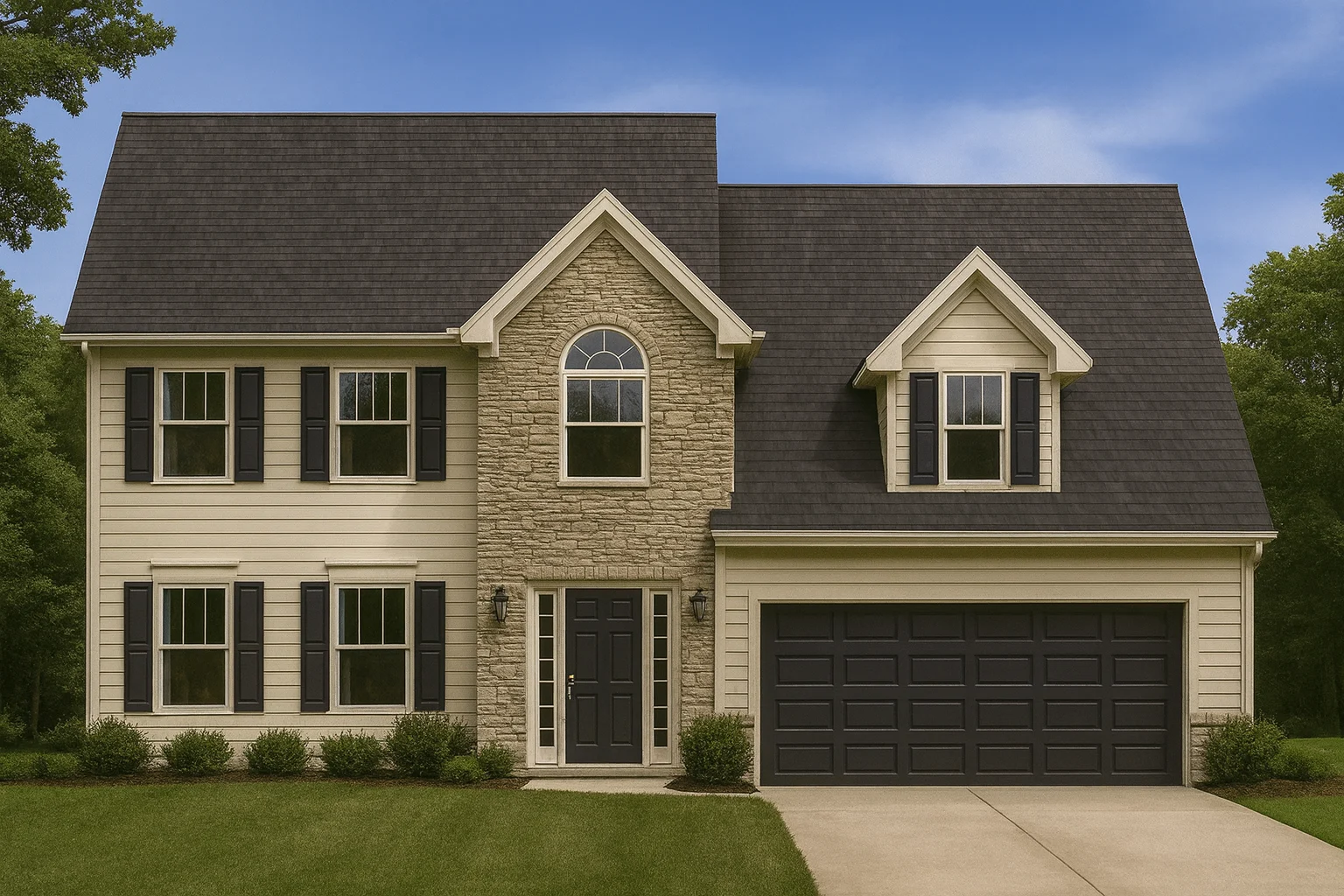 2-story Craftsman house plan with over 2,500 heated sq. ft.