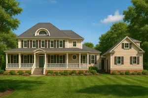 3,951 heated sq. ft., 4 bedrooms, 3 baths, a 3-car garage, wraparound porch