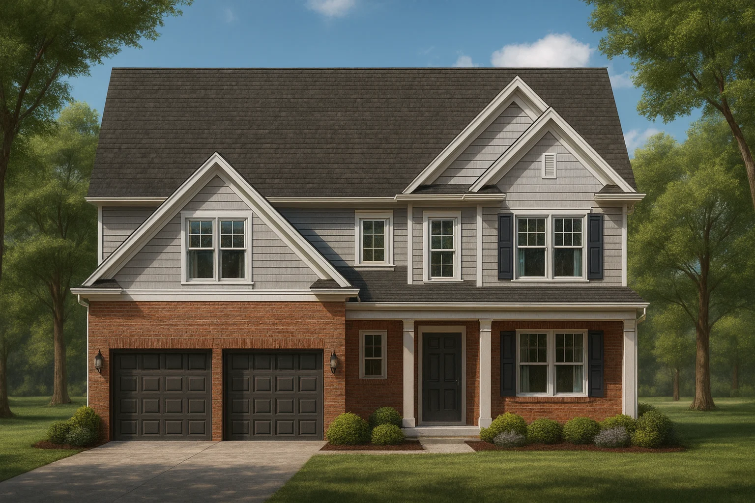 9-1086 HOUSE PLAN - Beautiful 2-Story House Plan with CAD Floor Designs & Blueprint 1 2-story home plan with 2,545 heated sq. ft., 4 bedrooms, 3 baths