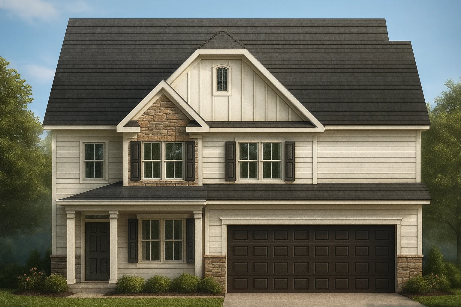 Country Farmhouse Plans 10 2,525 sq. ft. customizable Craftsman house plan with 4 bedrooms, 3 bathrooms