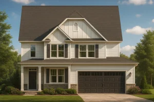 Modern Craftsman Home Plan with 2 Stories and Open Floor Layout