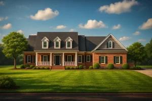 Traditional 2-Story House Plan with 3 Beds, Garage & Classic Design