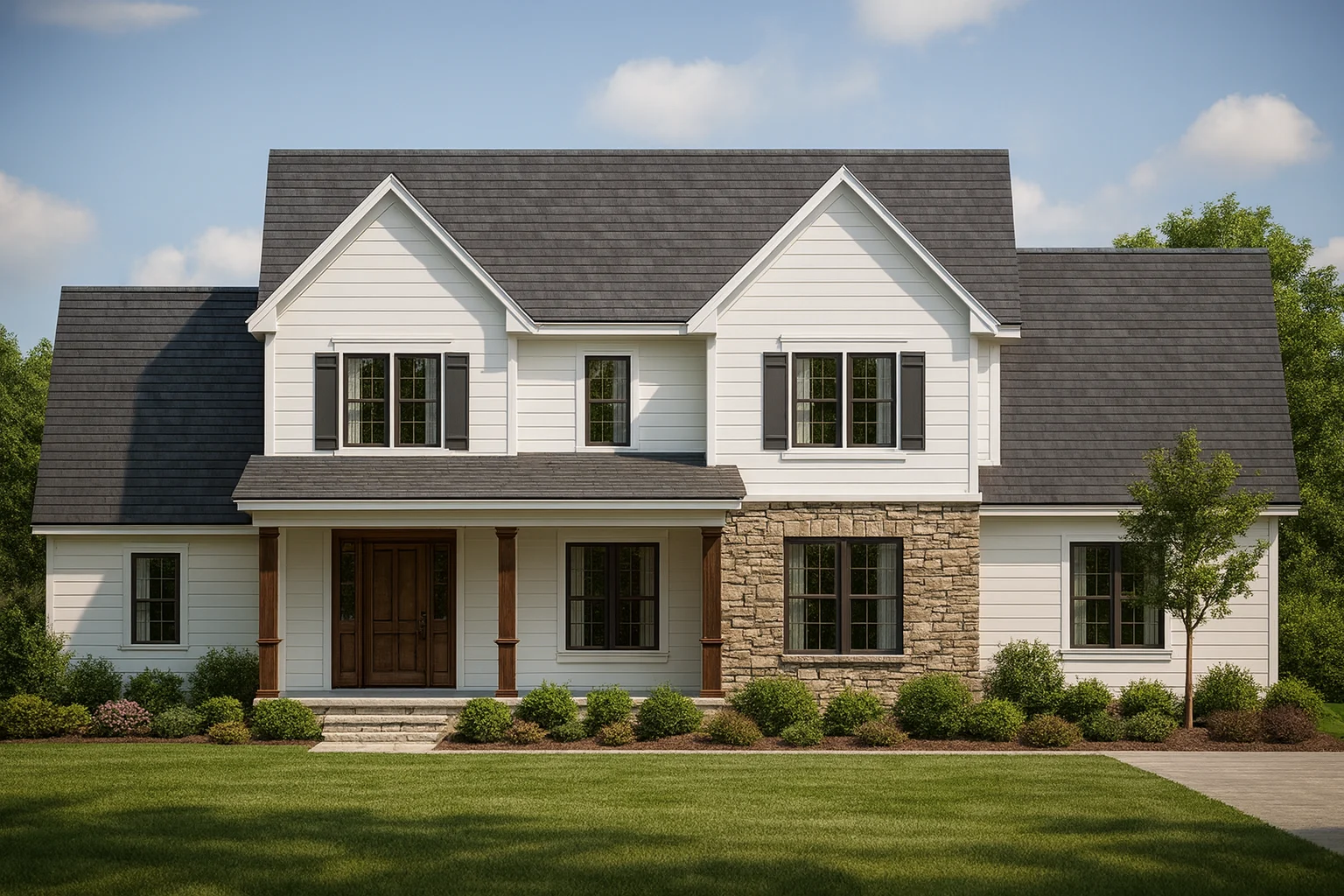House Plans with Spacious Laundry Room 25 Modern Colonial Revival Home Plan with Timeless 2-Story Layout