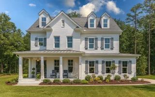 Plan  17-1060 - Nashville Country |  Colonial - 4-Bed, 5-Bath, 3,729 SF