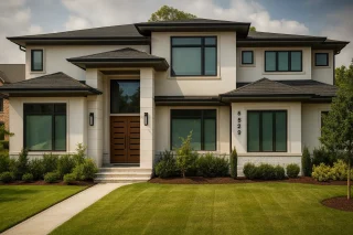 Luxury Modern Home Plan with Stunning 2-Story Design