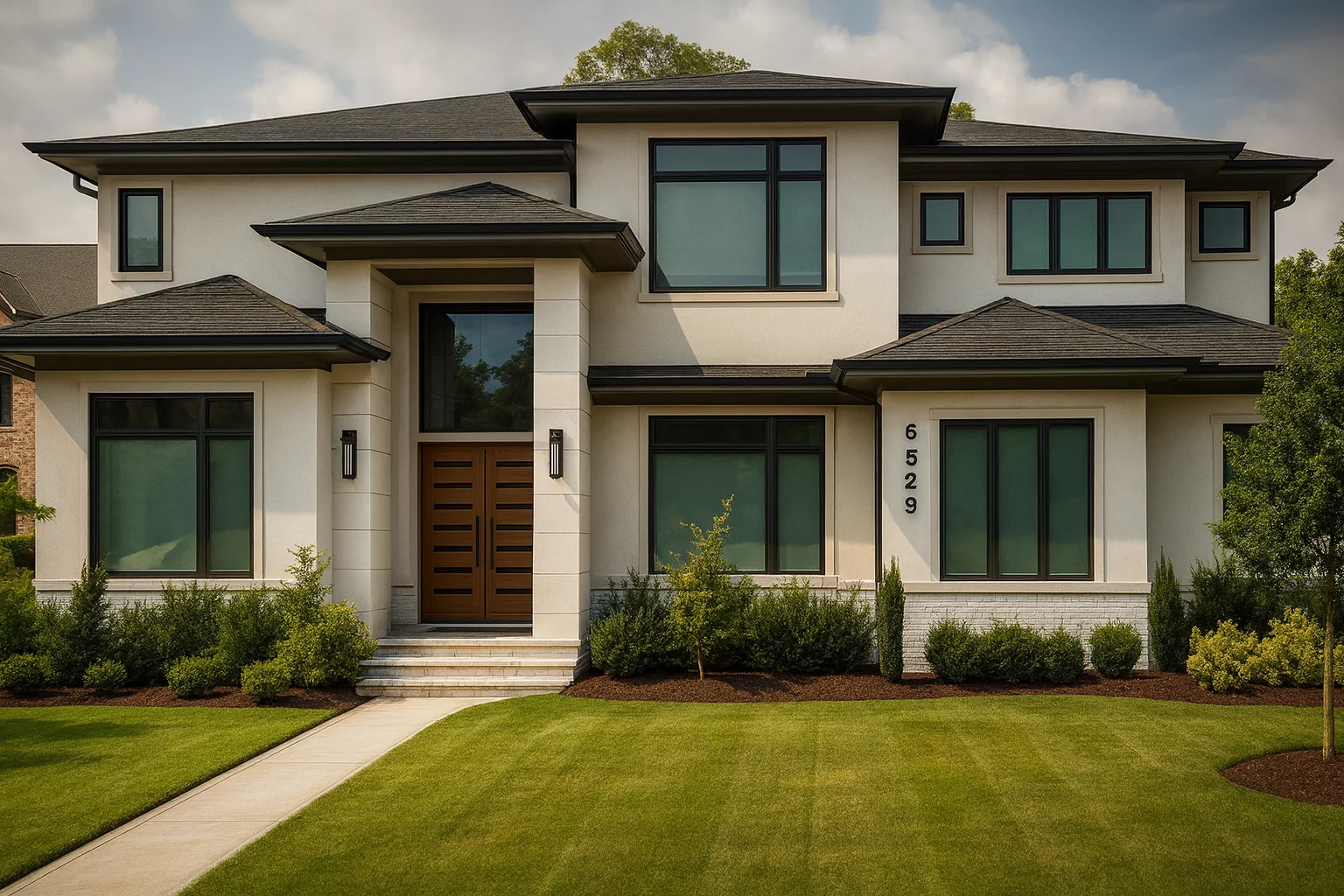 Luxury Modern Home Plan with Stunning 2-Story Design