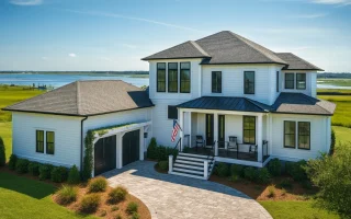 Plan  16-1651 - Bedfordshire Ridge |  Coastal Farmhouse - 4-Bed, 3-Bath, 5,003 SF