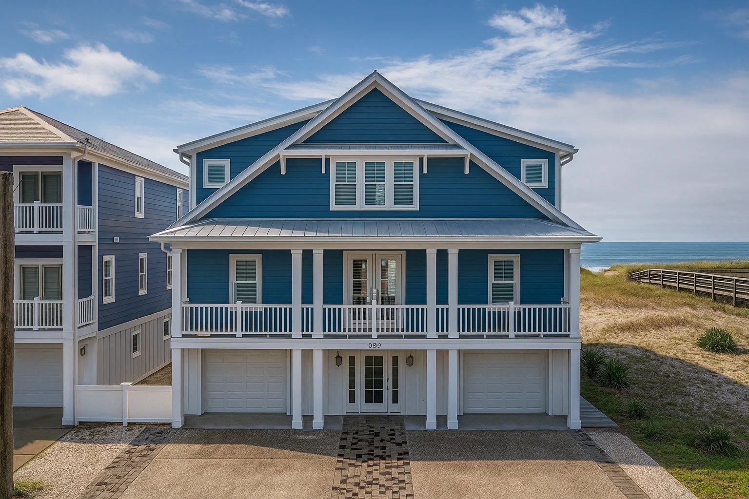 6-Bed, 5-Bath, 3,409 SF Coastal Beach House Plan