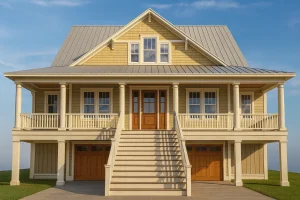 Stunning 2-Story Coastal House Plan with Craftsman Charm