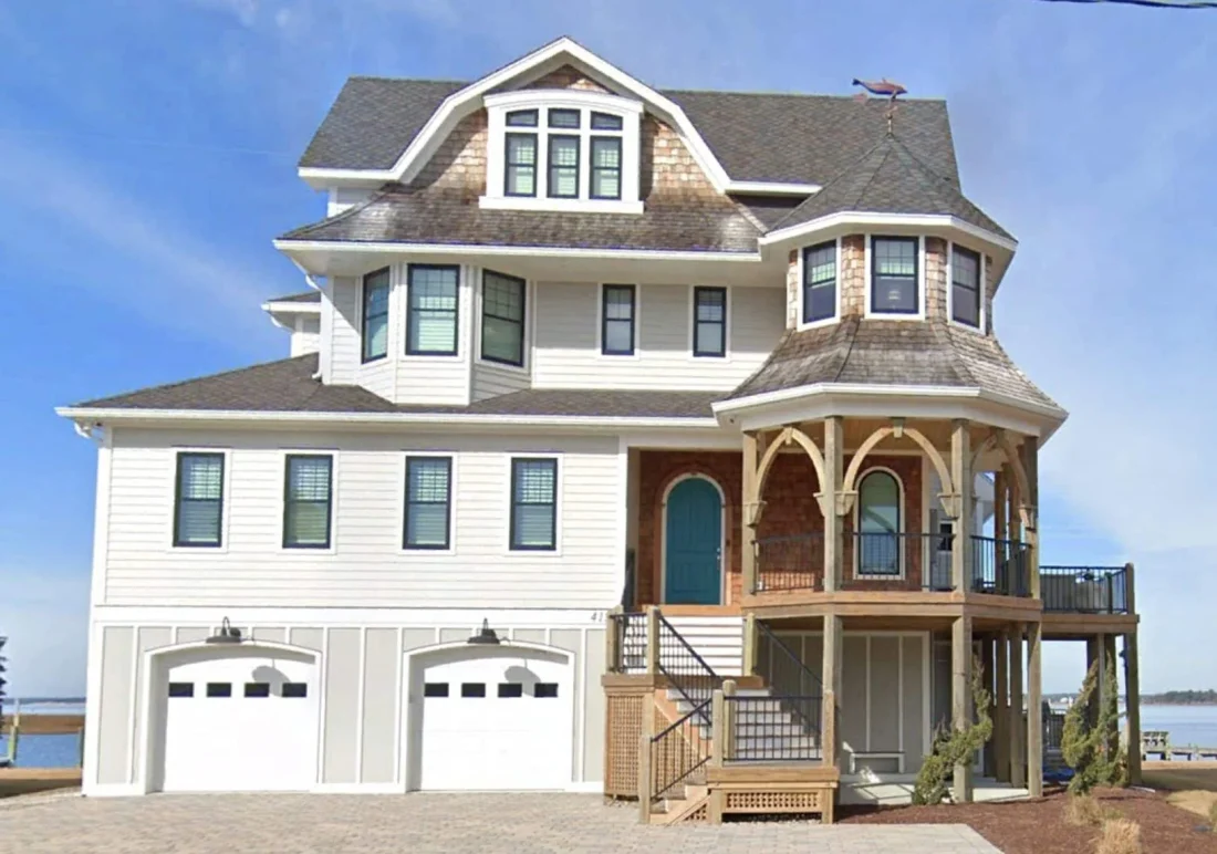 Modern Coastal Home Plan with 4 Floors and Elegant CAD Designs