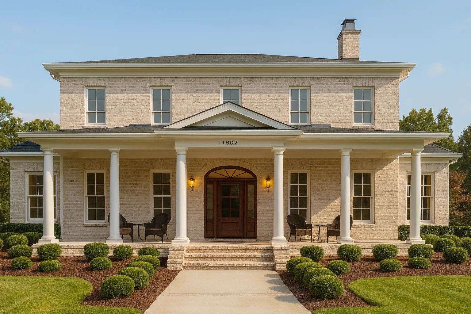 Elegant 5-Bedroom Home Floor Plan with 2 Stories and Garage