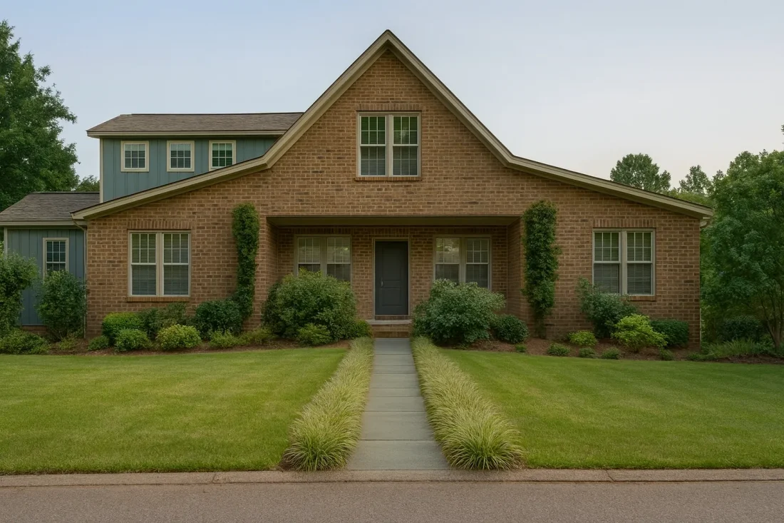 Modern Home Floor Plan Custom Blueprint with 1.5 Stories