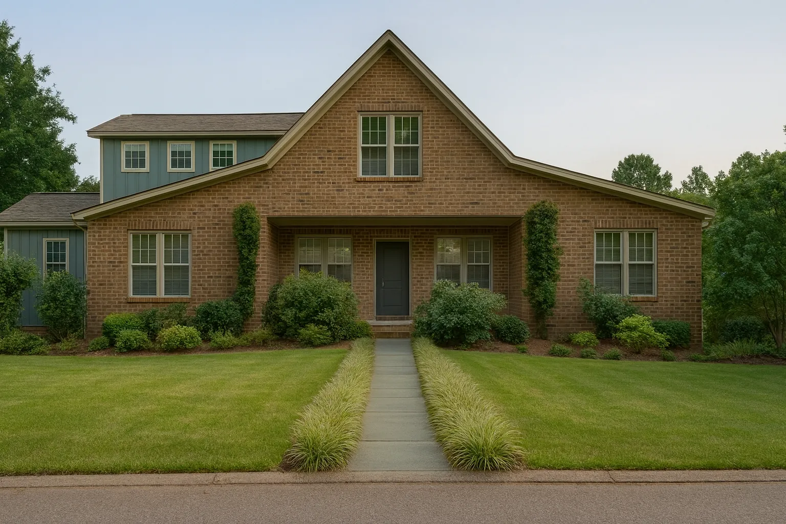 Modern Home Floor Plan Custom Blueprint with 1.5 Stories