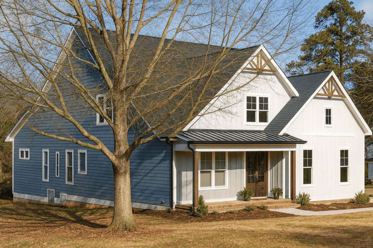 Modern Farmhouse House Plan with 2 Stories and Spacious Design