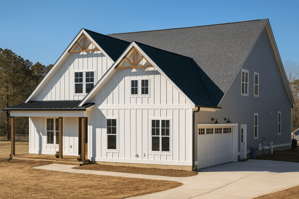 Modern Farmhouse House Plan with 2 Stories and Spacious Design