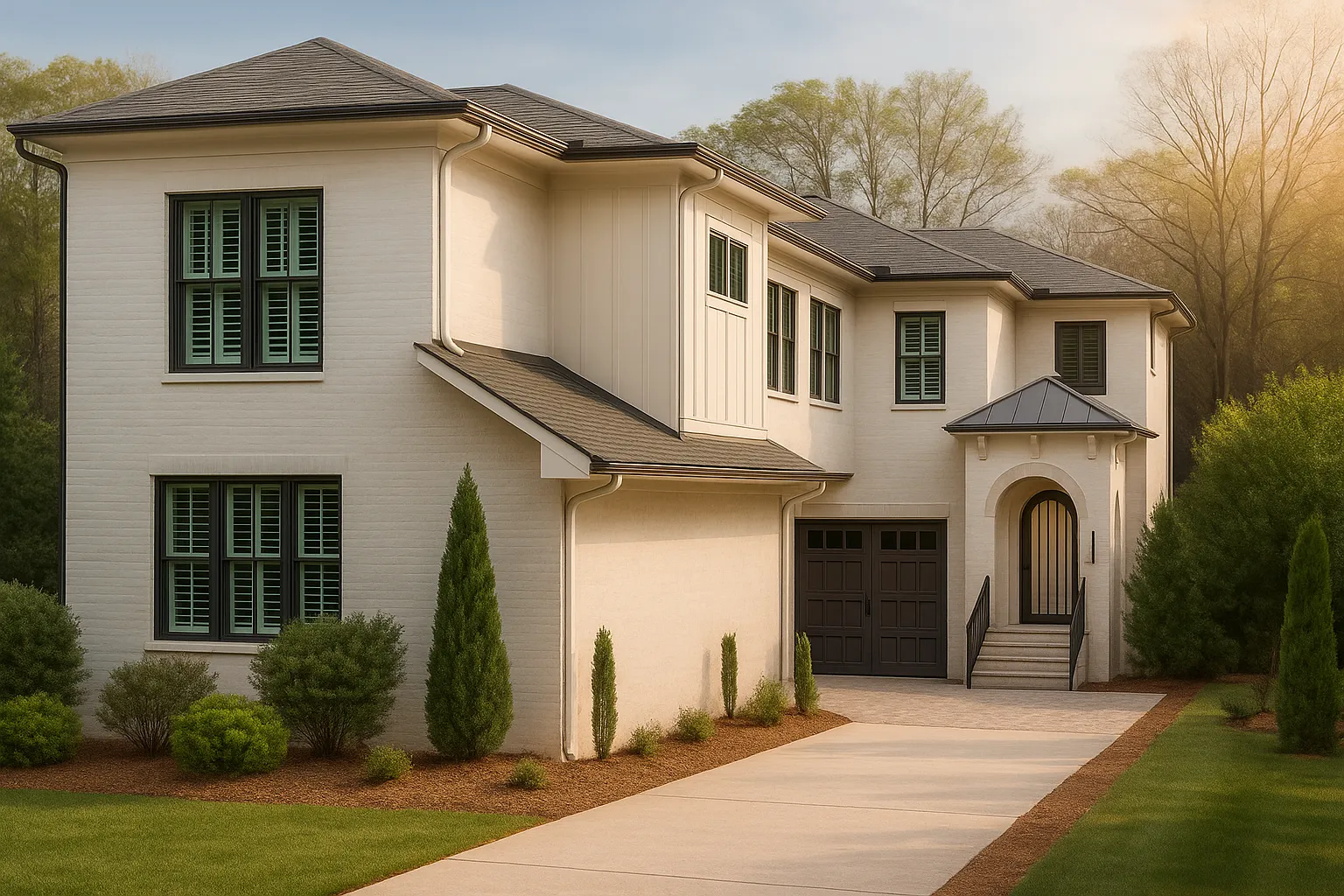 European House Plans 15 Charleston-Inspired 2-Story House Plan with 5 Bedrooms & Covered Porches