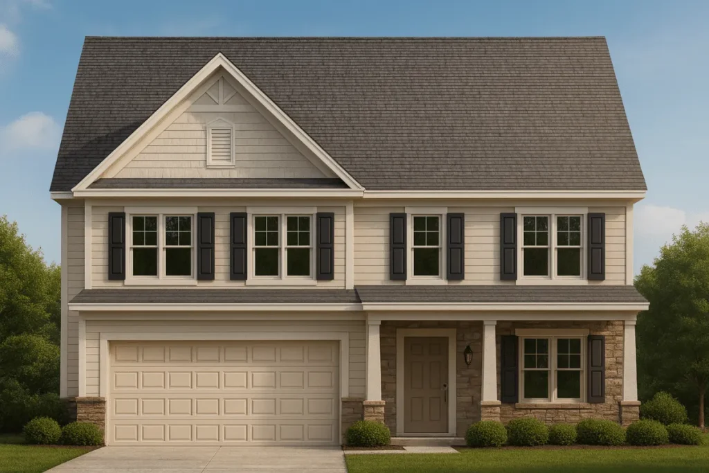 Traditional Craftsman House Plan 2 Story Home With 4 Bedrooms Open Layout 2866 Sq Ft