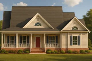 Traditional Farmhouse House Plan 3 Bed 15 Story With Bonus Room